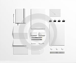 Blank Stationery set on white
