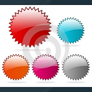 Blank sticker icons