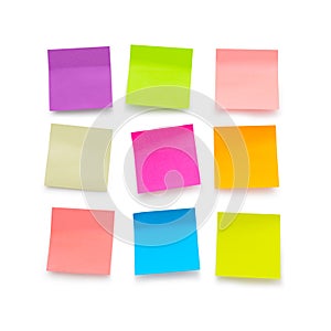 Blank sticky notes