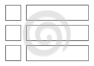 Blank storyboard or planning grid template with rectangular cells, ideal for project organization, scheduling