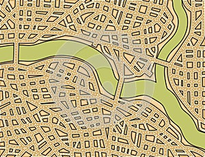 Blank street map