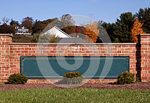 Blank Subdivision Sign