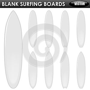 Blank surfing boards