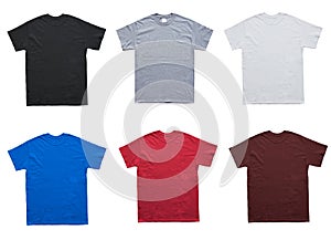 Blank T Shirt 6 color template