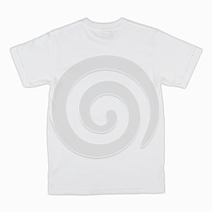 Blank t-shirt color white template back view