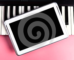Blank tablet for Music application mock up