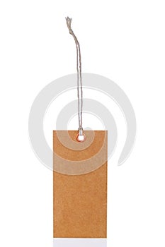 Blank tag isolated on white