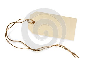 Blank Tag with String