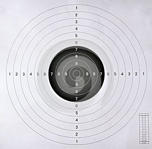 Blank target for shooting competition