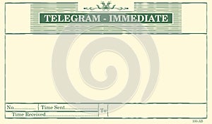 Blank telegram