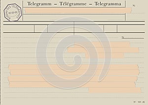 Blank telegram form.