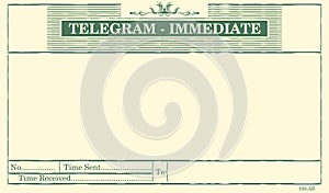 Blank telegram photo
