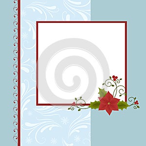 Blank template for Christmas greetings card