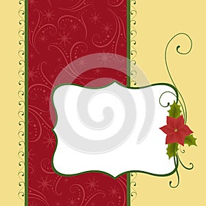 Blank template for Christmas greetings card