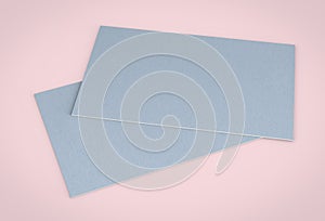 Blank template color Business Cards. 3D rendering.
