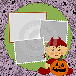 Blank template for Halloween photo frame