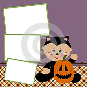 Blank template for Halloween photo frame