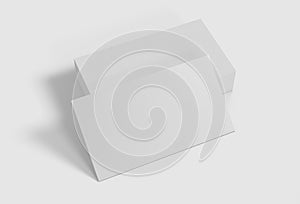 Blank template white Business Cards. 3D rendering