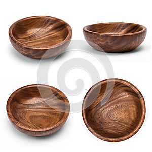 Blank template wooden tableware, for your design, plate white background