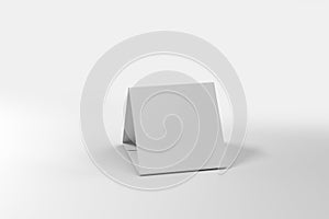 Blank Tent Calendar 3D Rendering