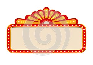 Blank Theater Sign Isolated