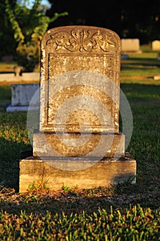 Blank tombstone