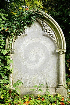 Blank tombstone