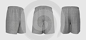 Blank tracksuit jacket mockup in front, side and back views