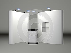 Blank trade show booth for designers icon