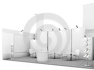 Blank trade show booth mock up