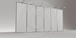 Blank trade show booth mock-up. 3D render