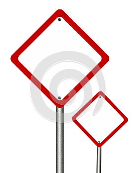 Blank traffic sign