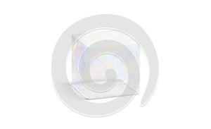 Blank transparent soap cube bubble mock up, isolated