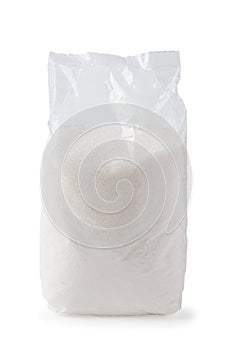 Blank transparent sugar pack or bag isolated on