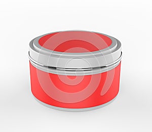 Blank Travel Tin round container For Branding And Mock up.