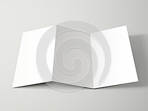 Blank tri-fold brochure design