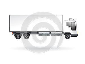 Blank truck isolated