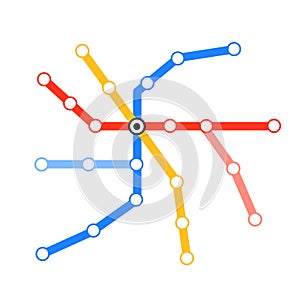 Blank tube metro map