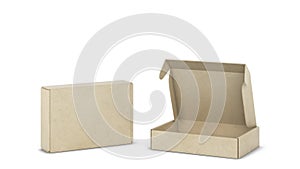 Blank tuck in flap packaging box mockup photo