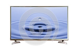 Blank TV screen with clipping path