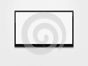 Blank TV at the wall