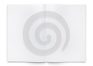 Blank two fold paper brochure or book