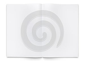 Blank two fold paper brochure or book photo