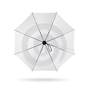 Blank umbrella isolated on white background. Portable parasol for protection sun and rain. Clipping paths object
