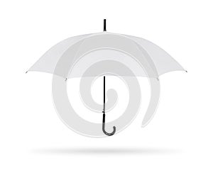 Blank umbrella isolated on white background. Portable parasol for protection sun and rain. Clipping paths object