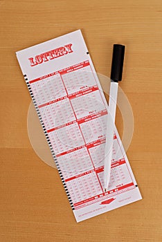 Blank Unmarked Lottery Slip