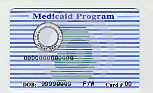 Blank Alabama Medicaid Card photo