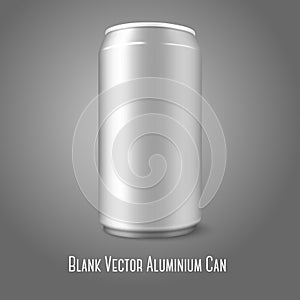 Blank vector aluminium can, for different designs