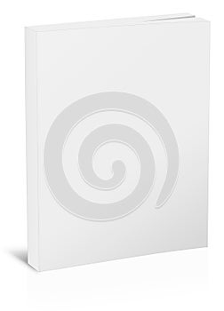 Blank vertical book template.