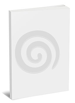 Blank vertical book template.
